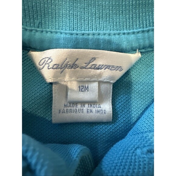 Ralph Lauren White Label 12 Months Blue Ruffle Dress Baby - Picture 3 of 8